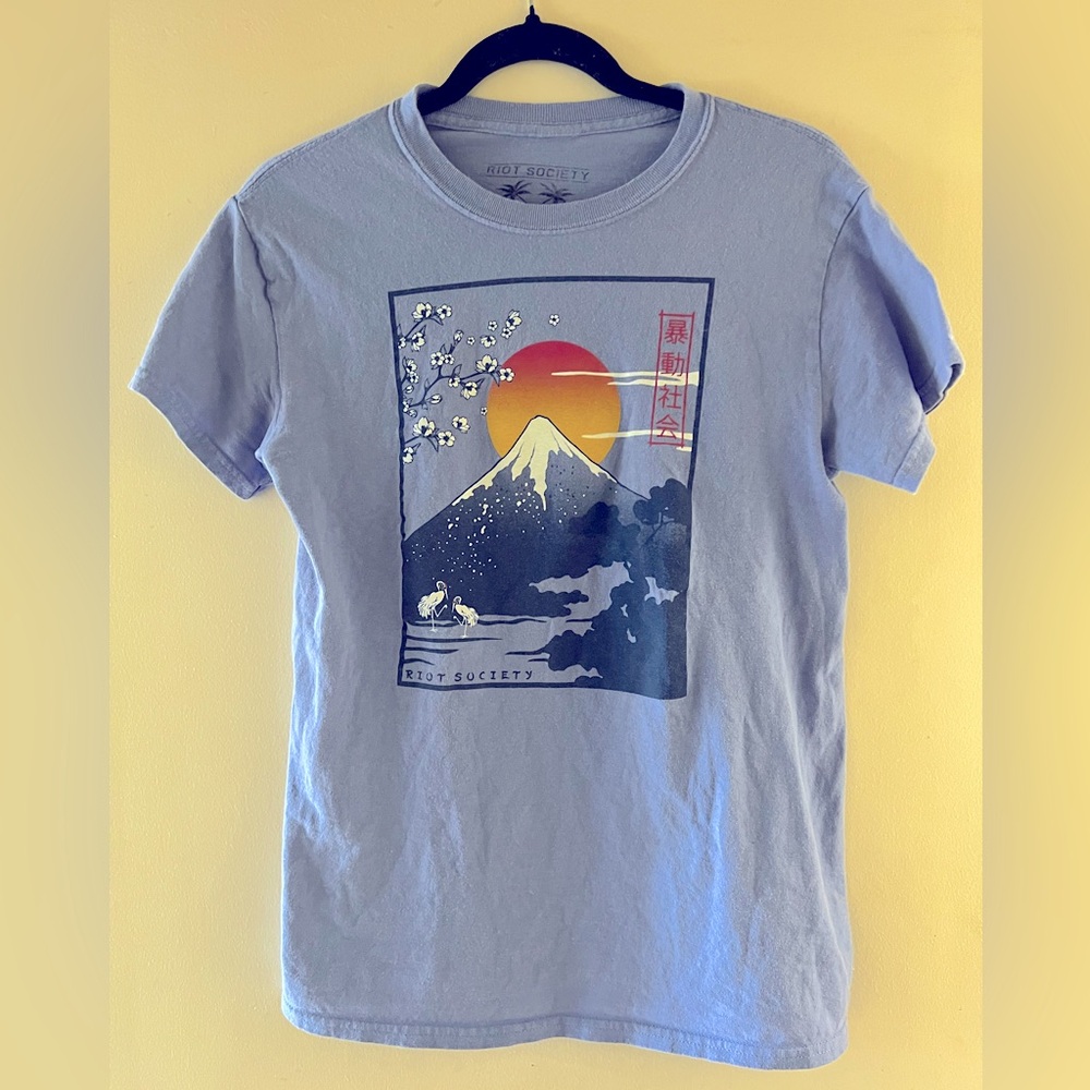 Riot Society Lavender Graphic Japan Tee